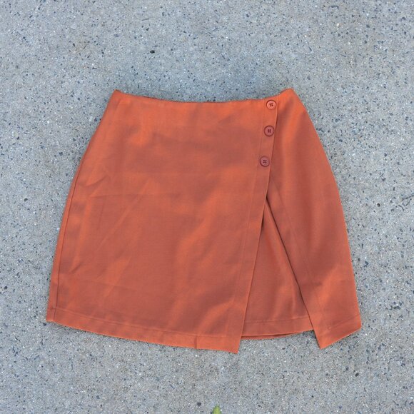 byinns Dresses & Skirts - NWT Byinns Brown Stretch Mini Skirt L Dark Academia Preppy High Waisted